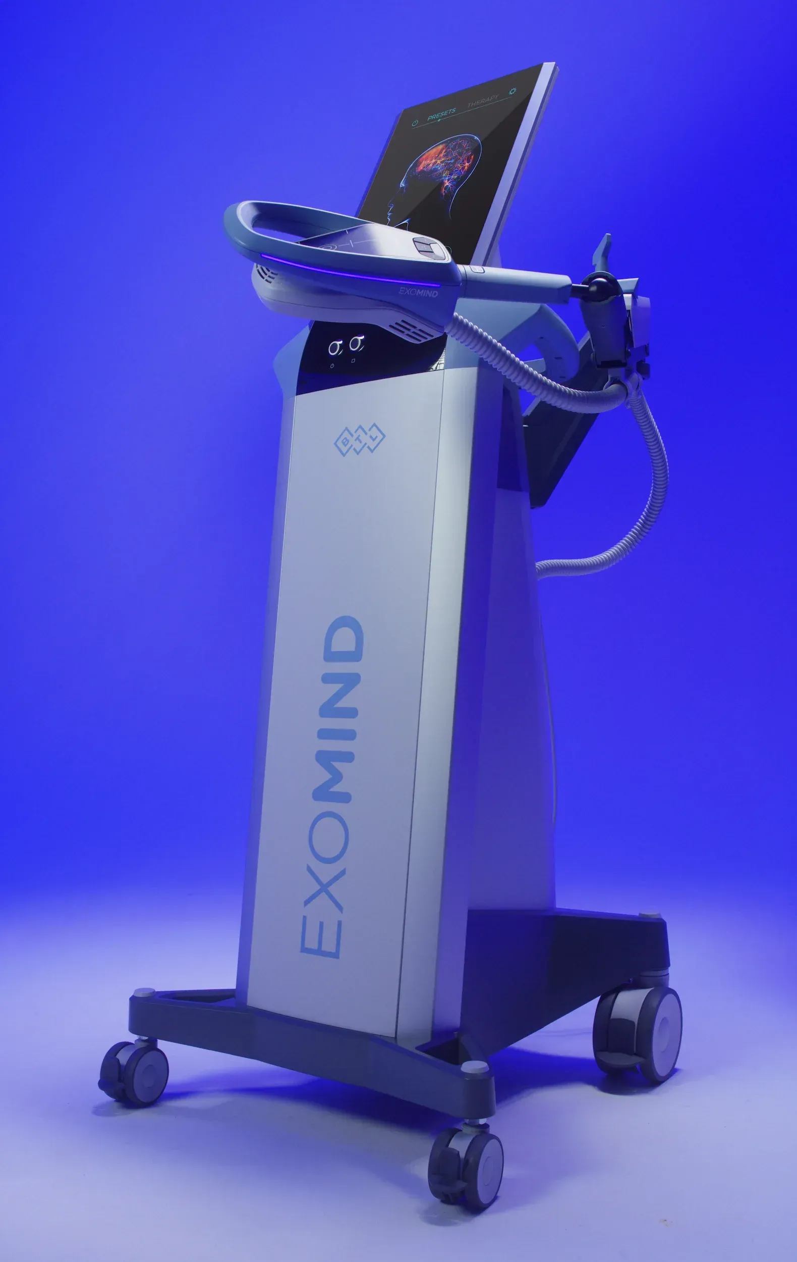 Before and after brain activity showing improvement with Exomind TMS therapy for depression in Ponte Vedra Beach