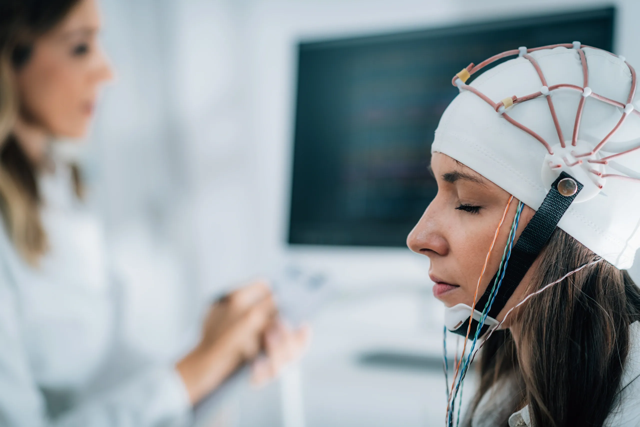 Patient receiving neurofeedback therapy at West Eastern Health in Ponte Vedra Beach, FL near Jacksonville